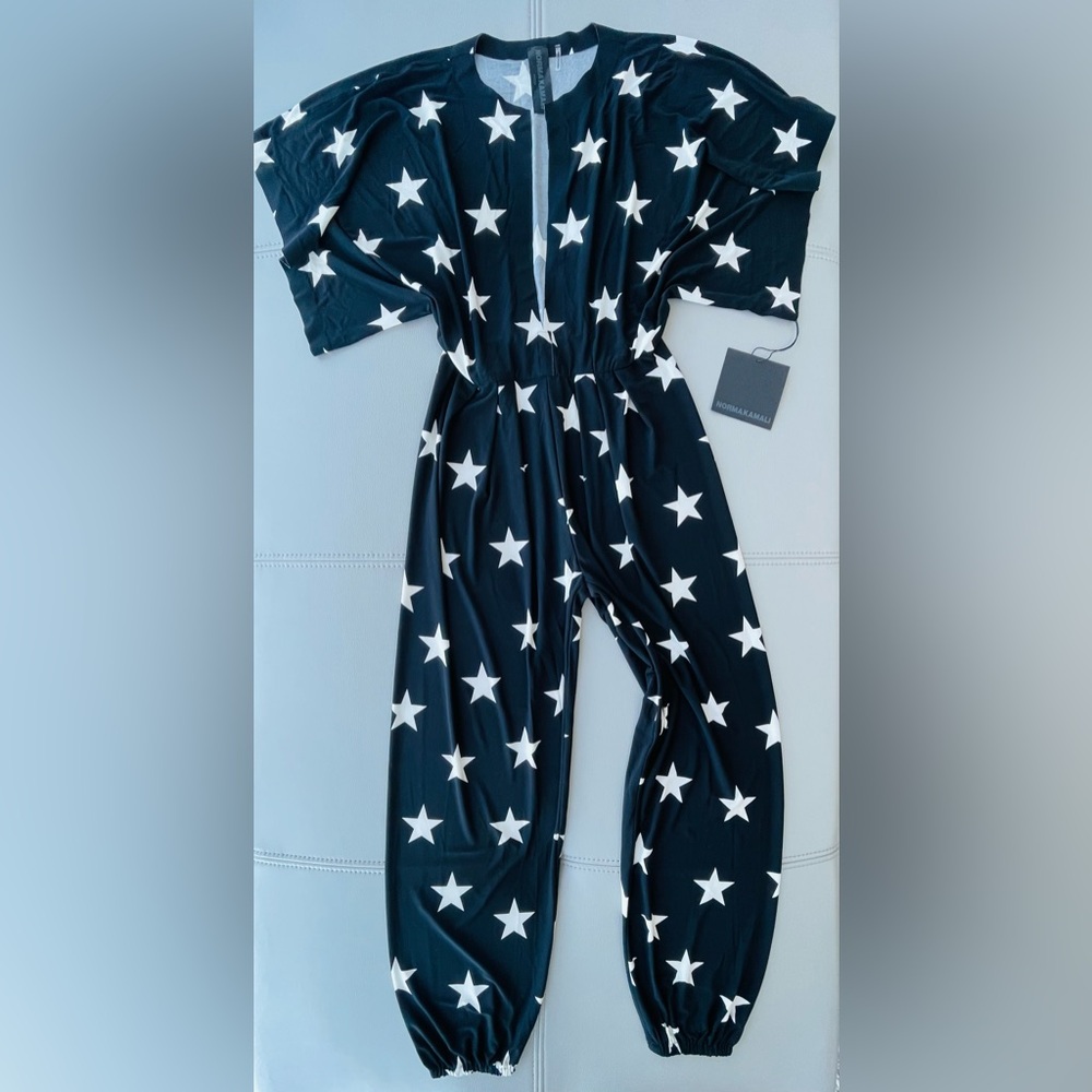 NWT! Norma Kamali 
Rectangle Jog Jumpsuit 
in STAR
Size XXS/32